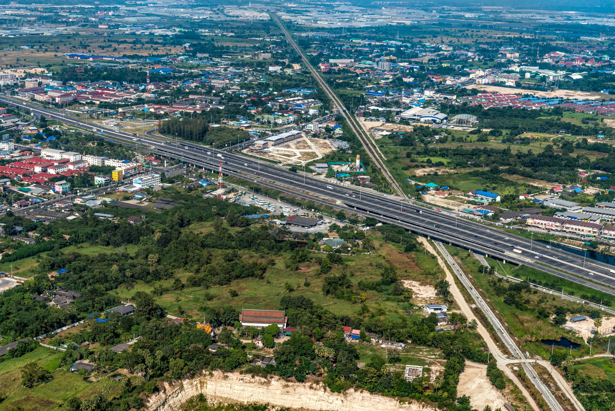 Aerial Photo Land Development and Residential Area